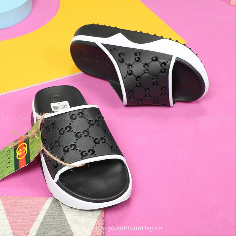 Dép Đúc Quai Ngang Gucci Slides Màu Nổi Bật