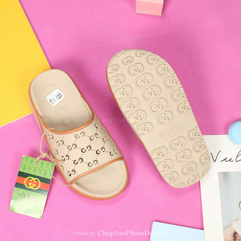 Dép Đúc Quai Ngang Gucci Slides Màu Nổi Bật