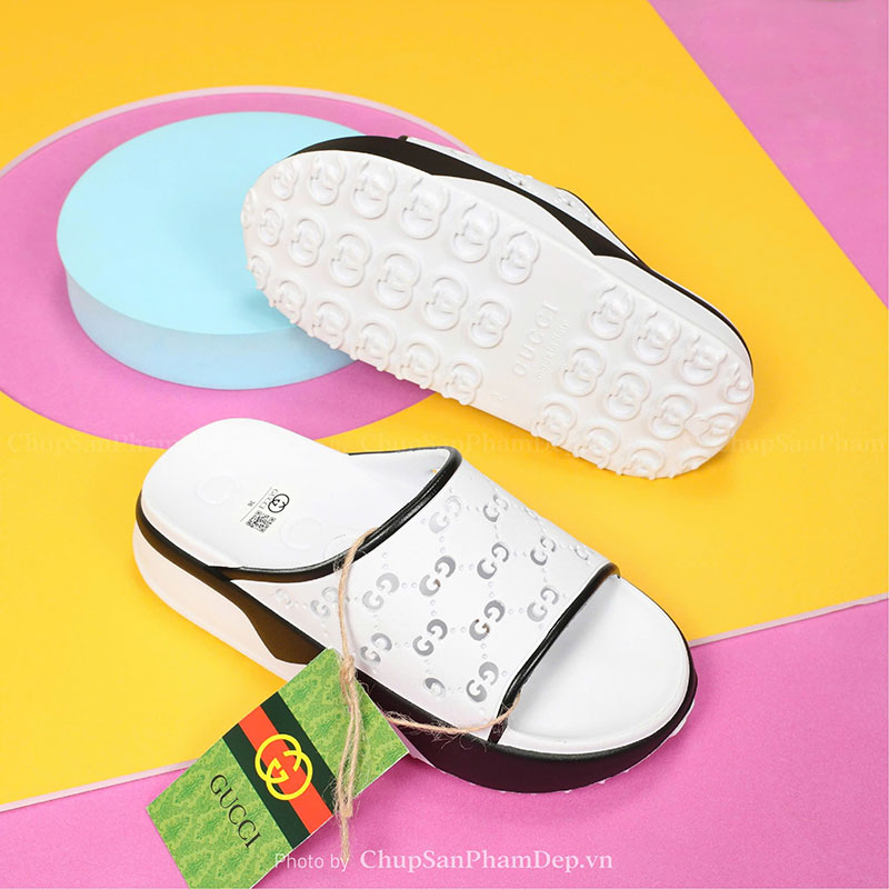 Dép Đúc Quai Ngang Gucci Slides Màu Nổi Bật