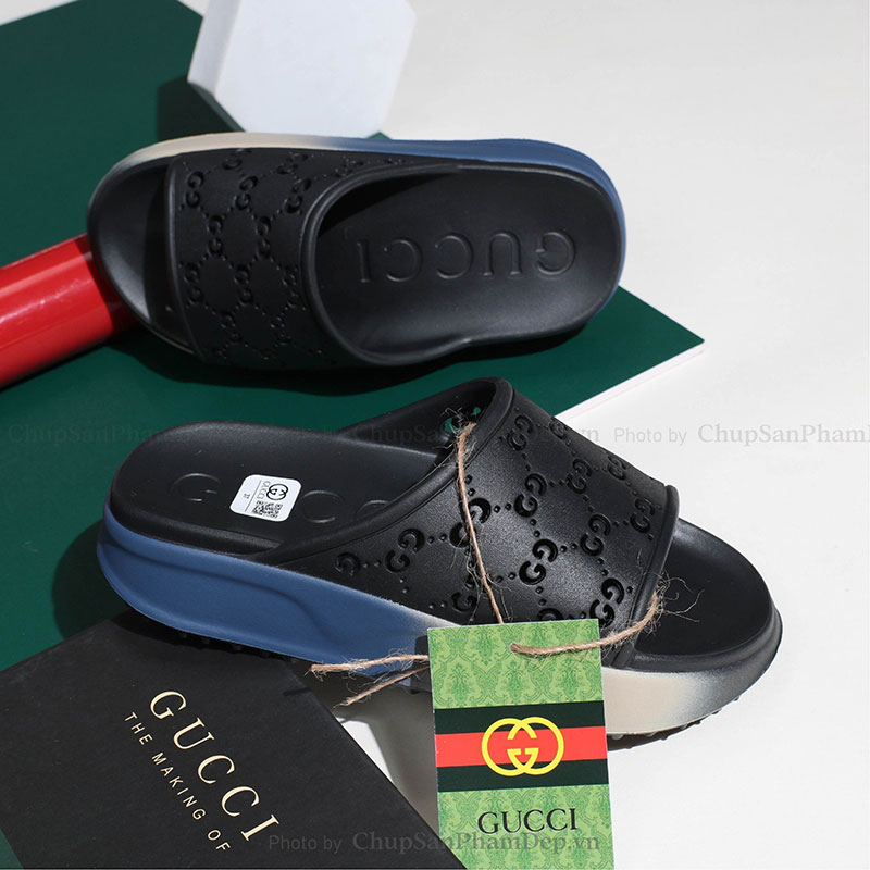 Dép Đúc Quai Ngang Viền Màu Gucci Sành Điệu