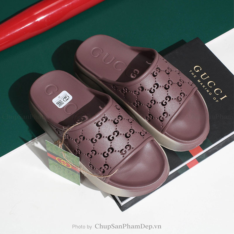 Dép Đúc Quai Ngang Viền Màu Gucci Sành Điệu