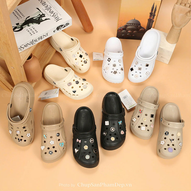 Dép Sục Crocs 01 Đính Charm Cute