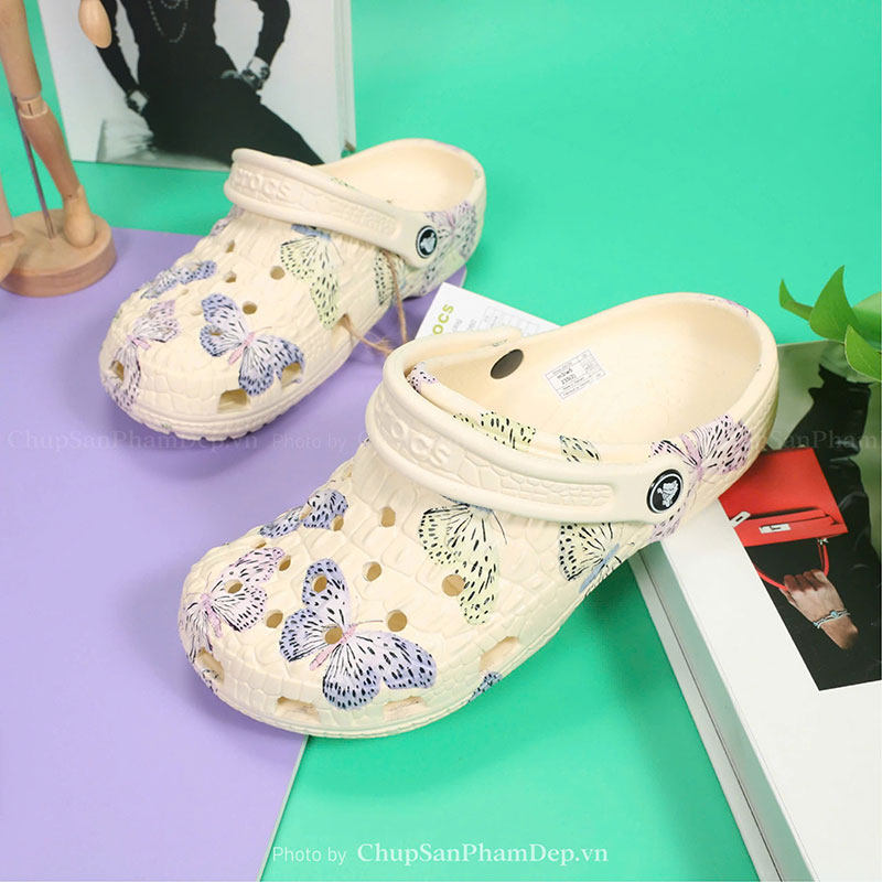 Dép Sục Crocs 02 Butterfly Nịnh Mắt