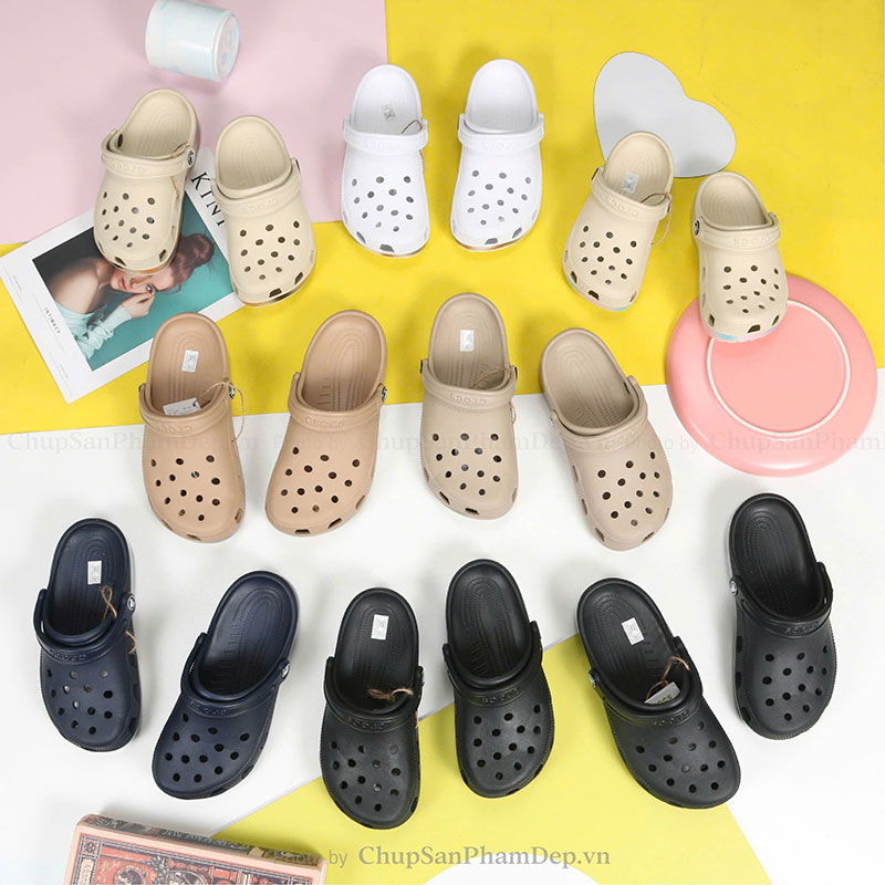 Dép Sục Crocs 05 Viền Đế Màu Sắc Nét