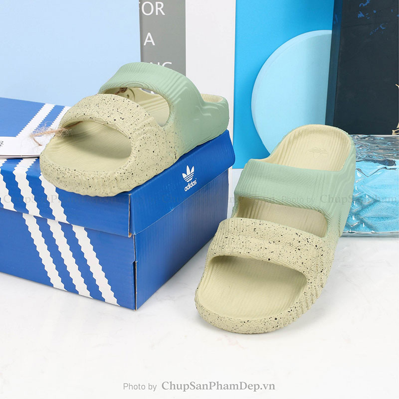 Dép Đúc Adidas 2 Quai Ngang Charm Màu Siêu Bền