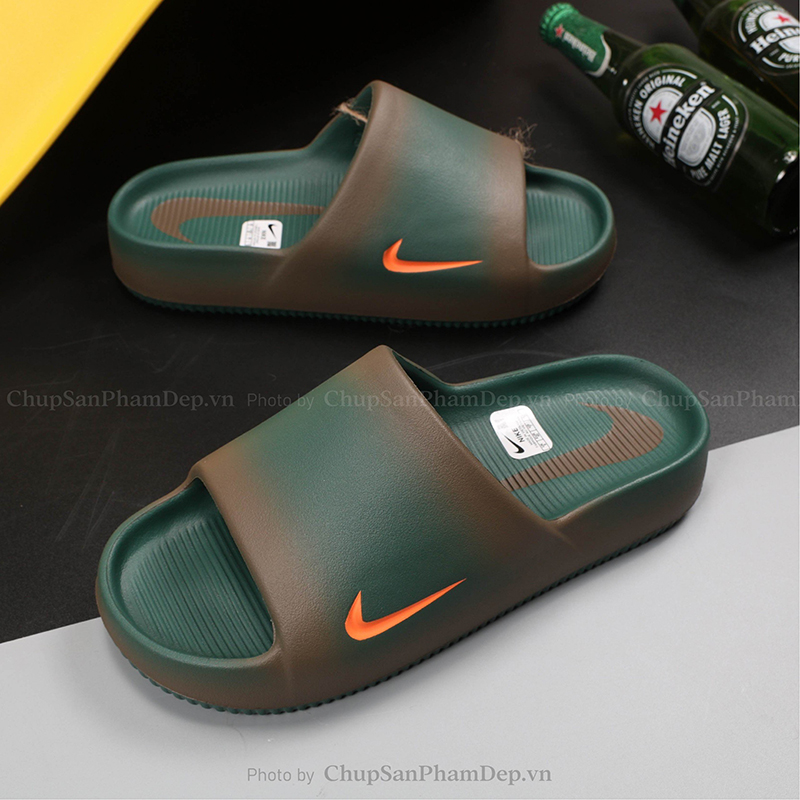 Dép Đúc Nike Calm Charm Màu Logo Thể Thao