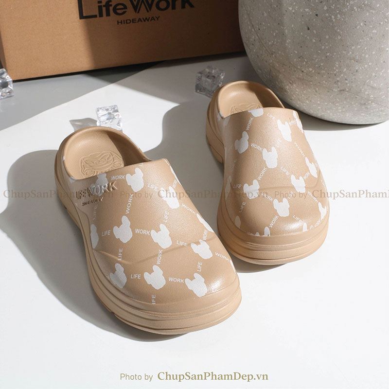 Dép Sục Logo LifeWork 3D Lạ Mắt