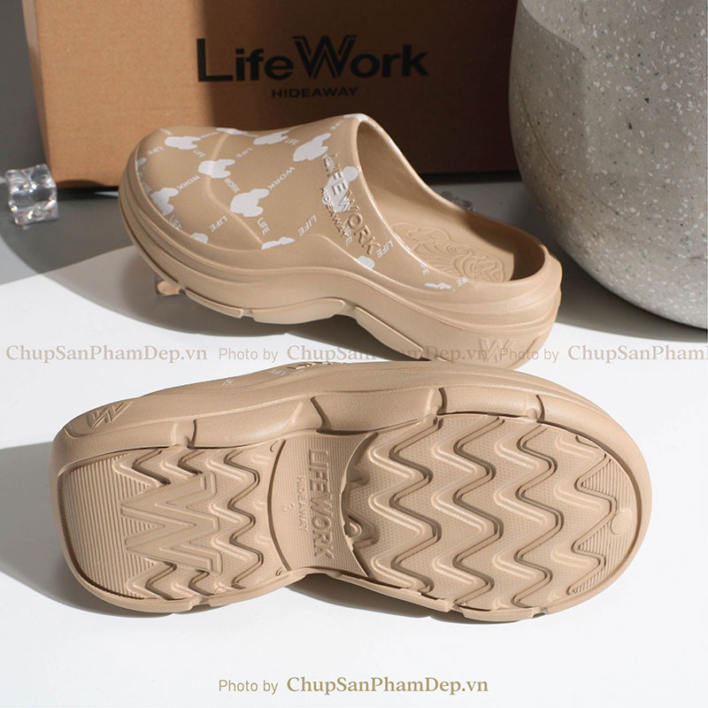 Dép Sục Logo LifeWork 3D Lạ Mắt