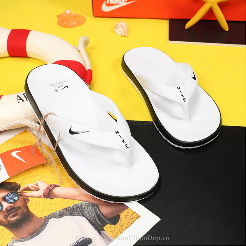 Dép Xỏ Ngón Dạng Đúc Nike Viền Màu Sắc Nét