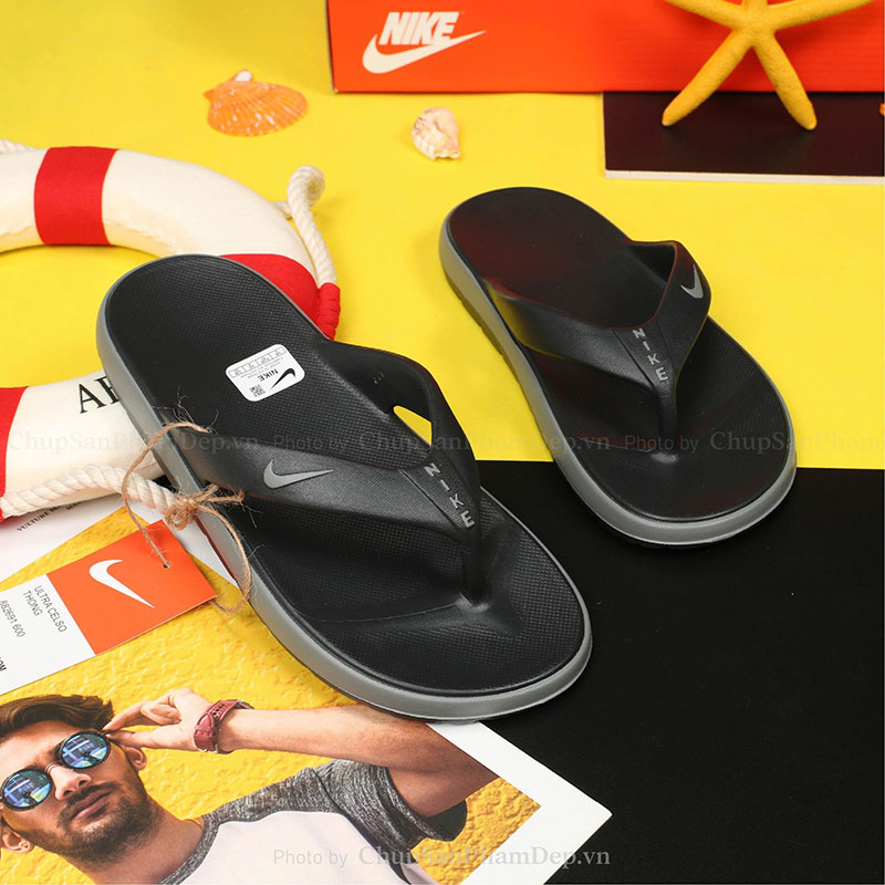 Dép Xỏ Ngón Dạng Đúc Nike Viền Màu Sắc Nét