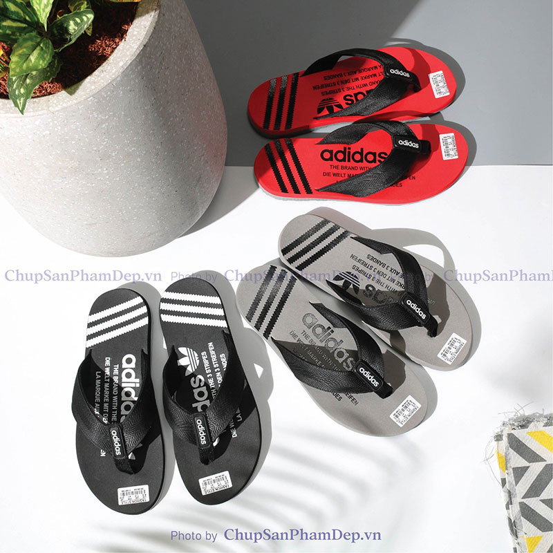 Dép Xỏ Ngón Adidas Sọc Gót Thể Thao