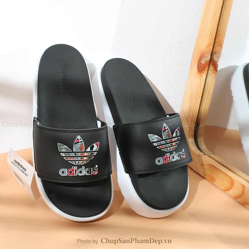 Dép Bản Plus Platform Logo Adidas Màu Tinh Tế