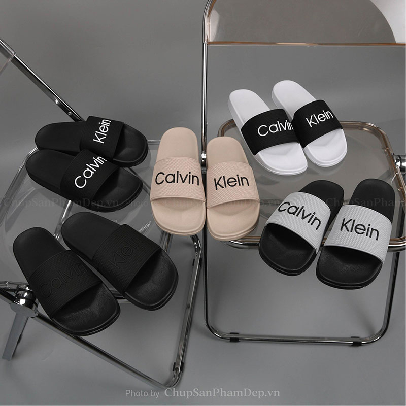 Dép Bản Quai Úp IPI Chữ Calvin Klein Sắc Nét