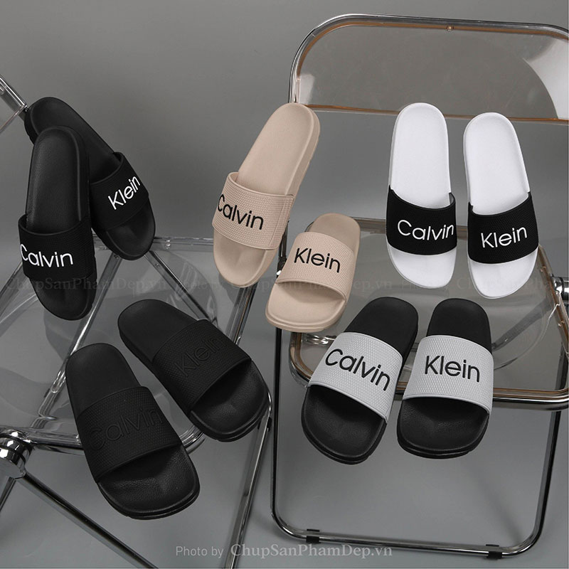 Dép Bản Quai Úp IPI Chữ Calvin Klein Sắc Nét