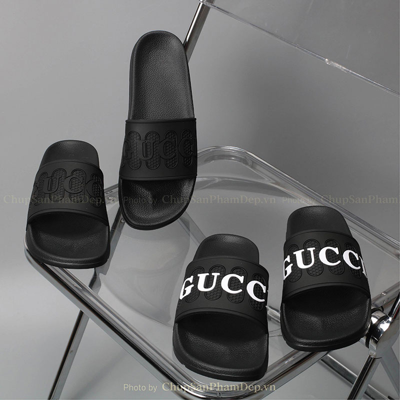 Dép Bản Quai Úp IPI Gucci Hoa Văn Năng Động