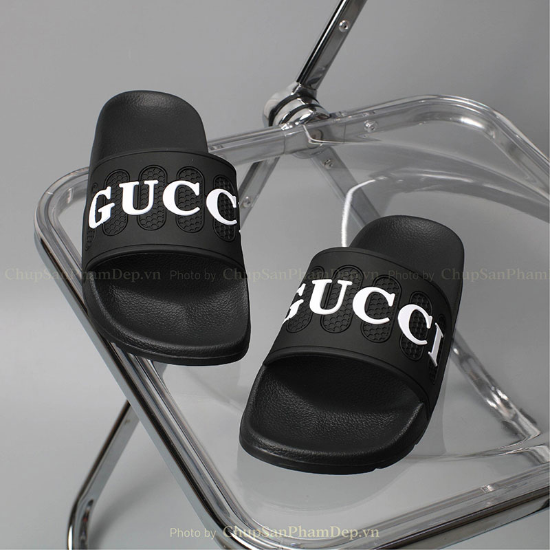 Dép Bản Quai Úp IPI Gucci Hoa Văn Năng Động