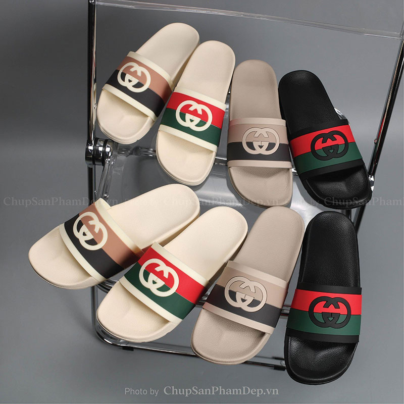 Dép Bản Quai Úp IPI Interlocking Gucci Màu Thể Thao