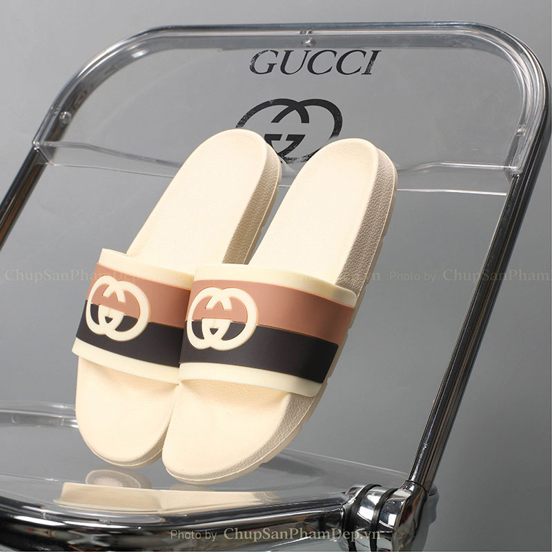 Dép Bản Quai Úp IPI Interlocking Gucci Màu Thể Thao