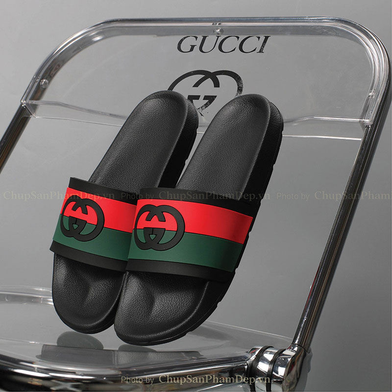 Dép Bản Quai Úp IPI Interlocking Gucci Màu Thể Thao