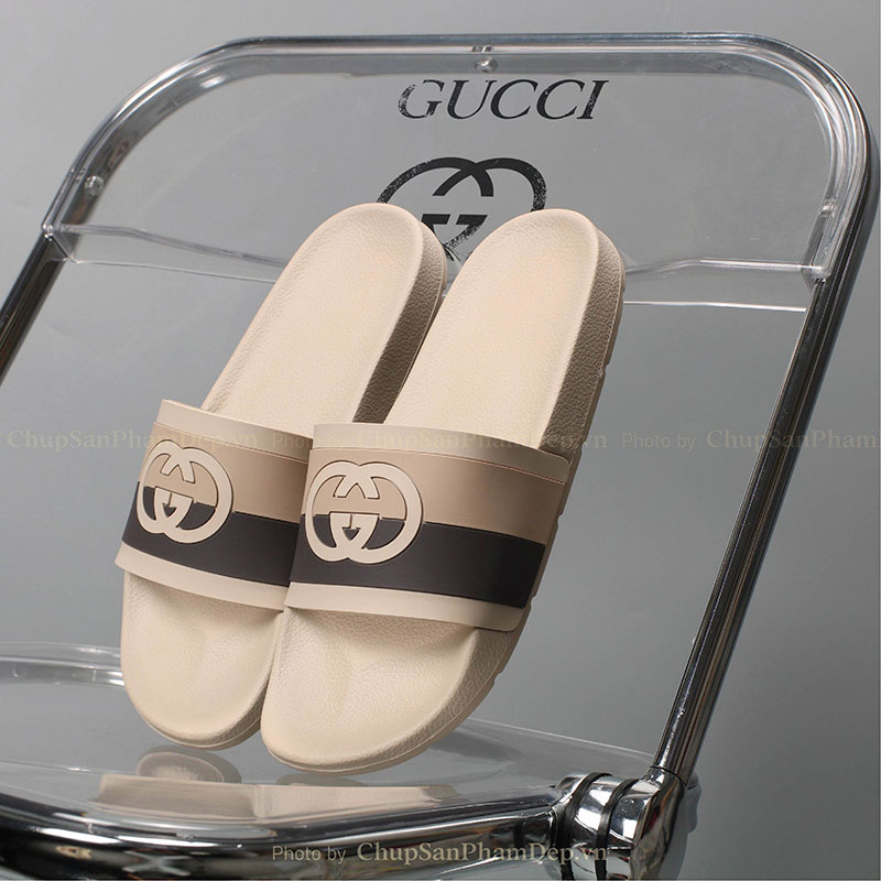 Dép Bản Quai Úp IPI Interlocking Gucci Màu Thể Thao