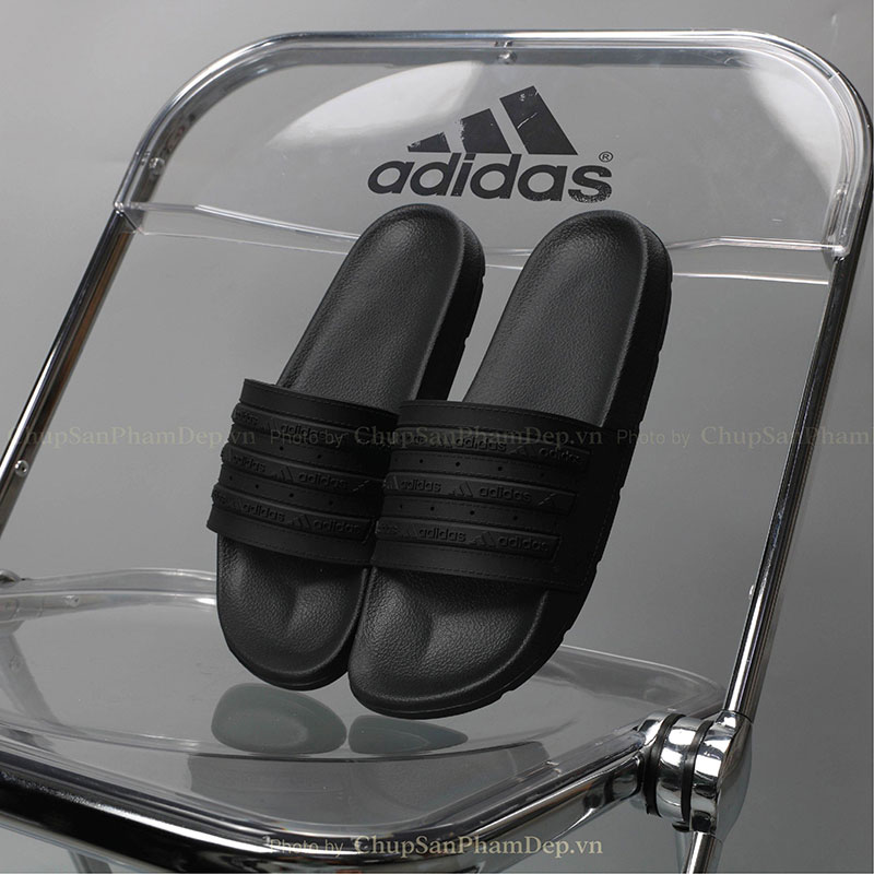 Dép Bản Quai Úp IPI Logo Adidas Viền Nổi Đẹp Mắt