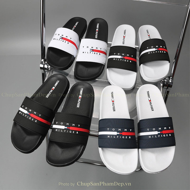 Dép Bản Quai Úp IPI Tommy Slides Red White Sắc Nét