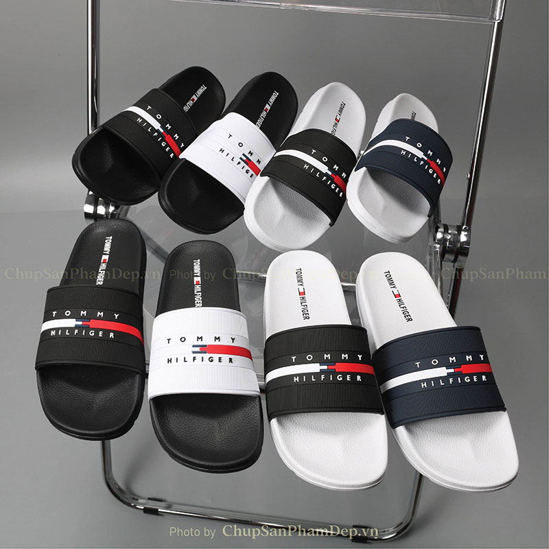 Dép Bản Quai Úp IPI Tommy Slides Red White Sắc Nét