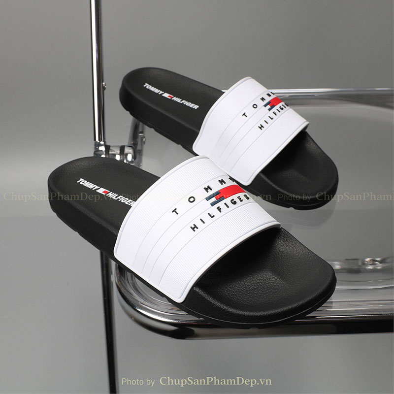 Dép Bản Quai Úp IPI Tommy Slides Red White Sắc Nét