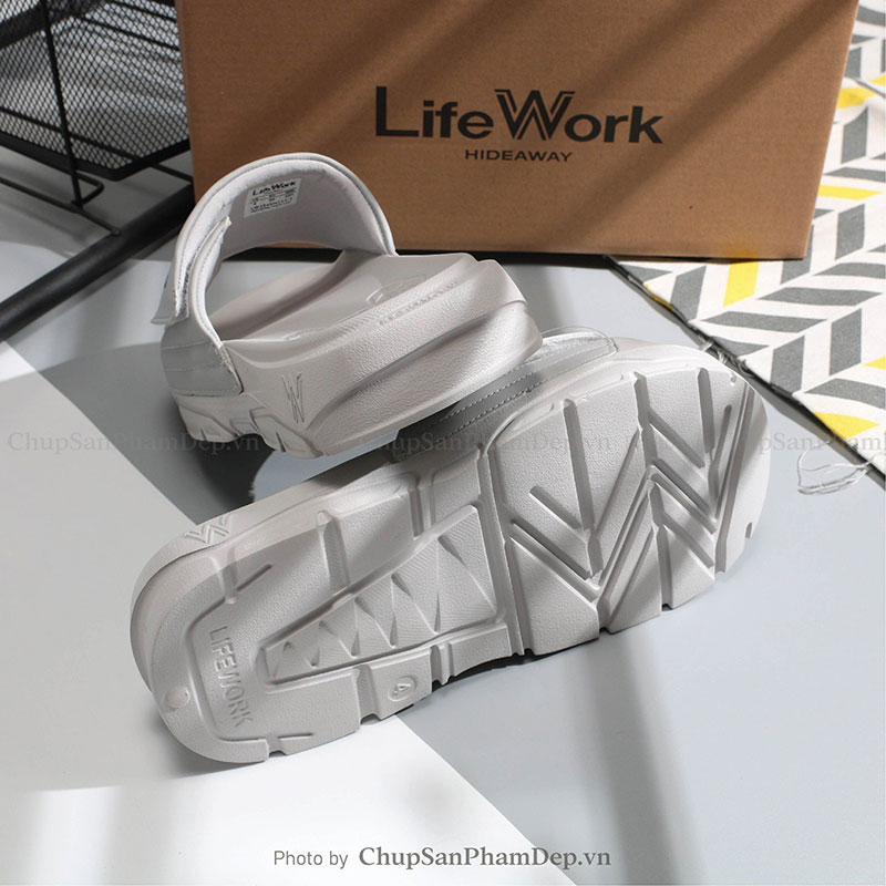 Dép Quai Dán Xé Logo LifeWork 3D Tiện Lợi