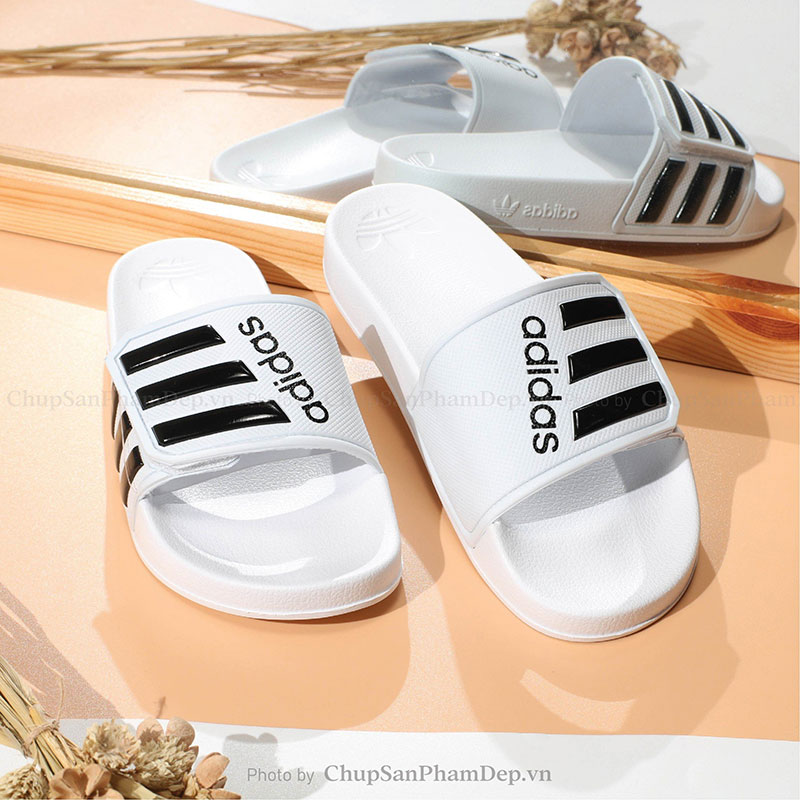 Dép Quai Dán Xé Logo Adidas Quai Màu Nổi Bật