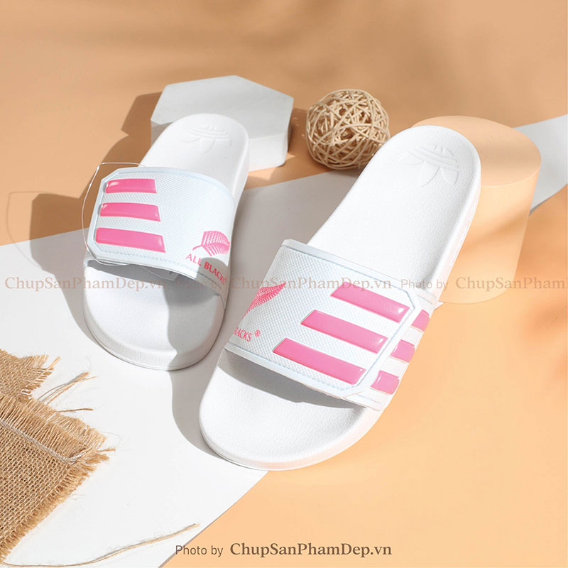 Dép Quai Dán Xé Adidas Sọc Màu Bắt Mắt