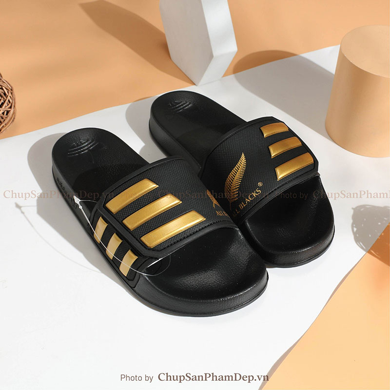 Dép Quai Dán Xé Adidas Sọc Màu Bắt Mắt