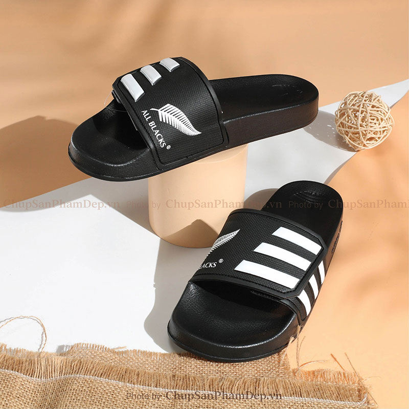 Dép Quai Dán Xé Adidas Sọc Màu Bắt Mắt