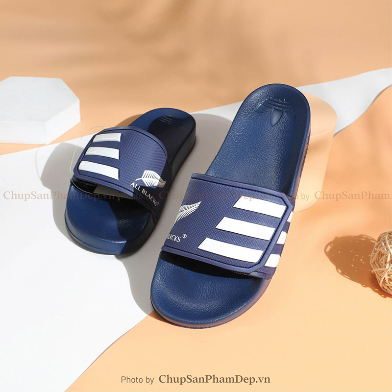 Dép Quai Dán Xé Adidas Sọc Màu Bắt Mắt