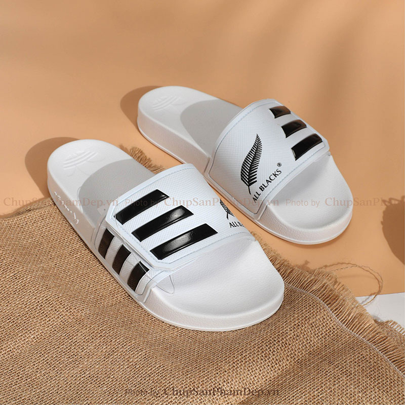 Dép Quai Dán Xé Adidas Sọc Màu Bắt Mắt