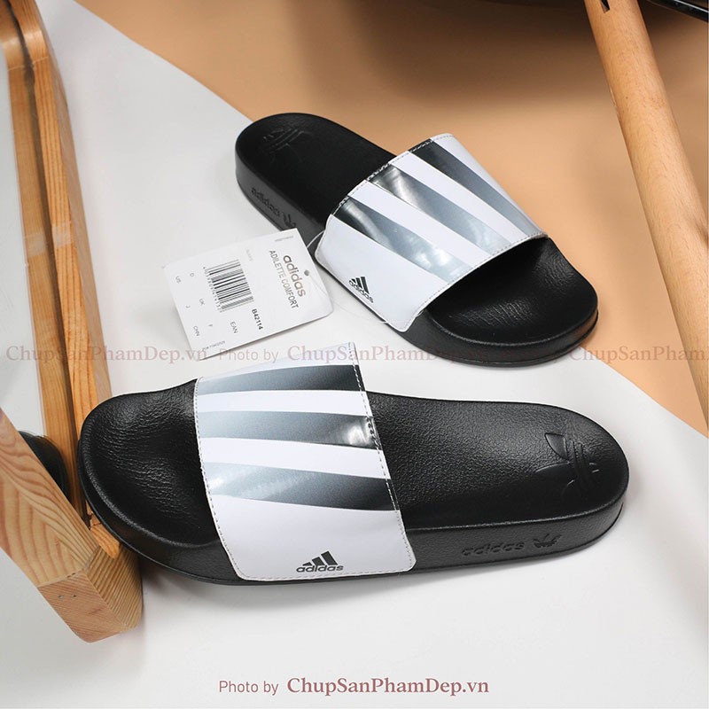 Dép Quai Ngang 3 Sọc Adidas Charm Màu Độc Đáo