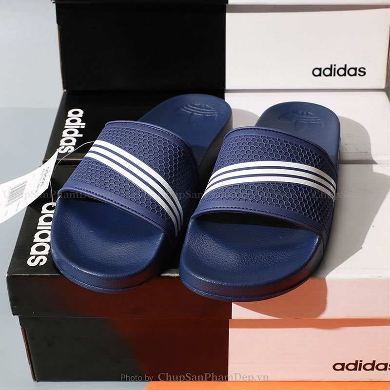 Dép Quai Ngang Adidas 3 Sọc Nhỏ Phối Màu