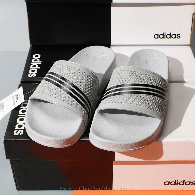 Dép Quai Ngang Adidas 3 Sọc Nhỏ Phối Màu