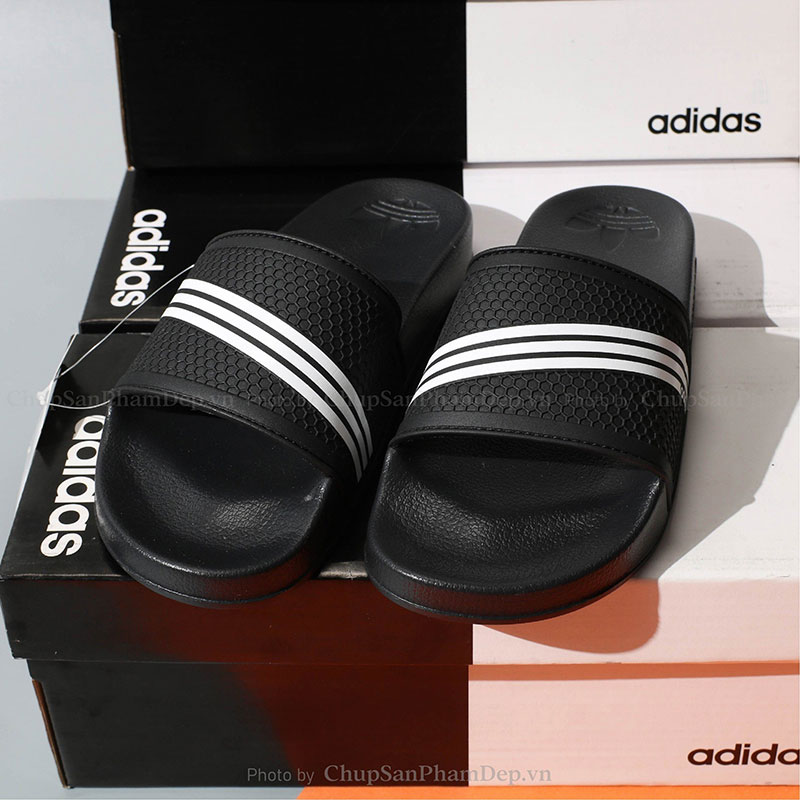 Dép Quai Ngang Adidas 3 Sọc Nhỏ Phối Màu