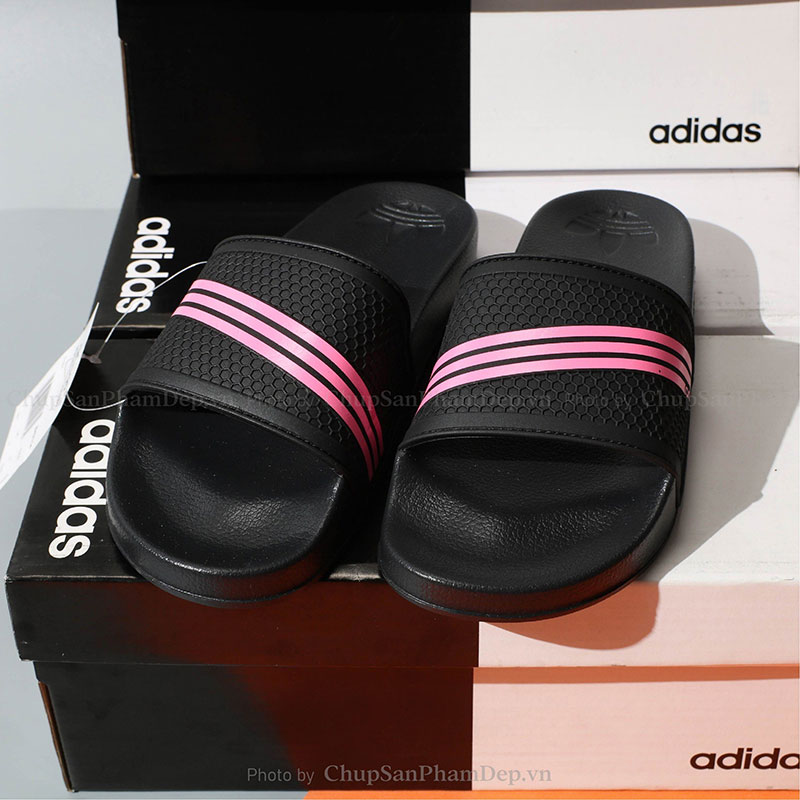 Dép Quai Ngang Adidas 3 Sọc Nhỏ Phối Màu