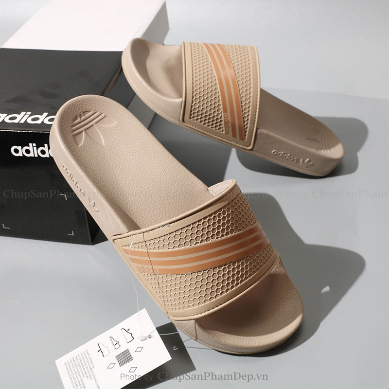 Dép Quai Ngang Adidas 3 Sọc Nhỏ Phối Màu