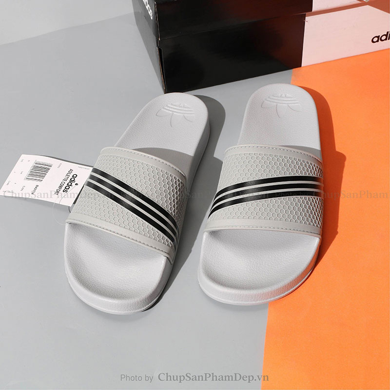 Dép Quai Ngang Adidas 3 Sọc Nhỏ Phối Màu