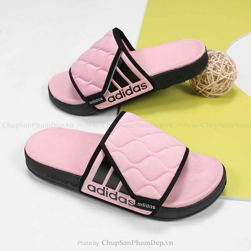 Dép Quai Ngang Dán Xé Adidas Hoa Văn 3D Chất Lượng Cao