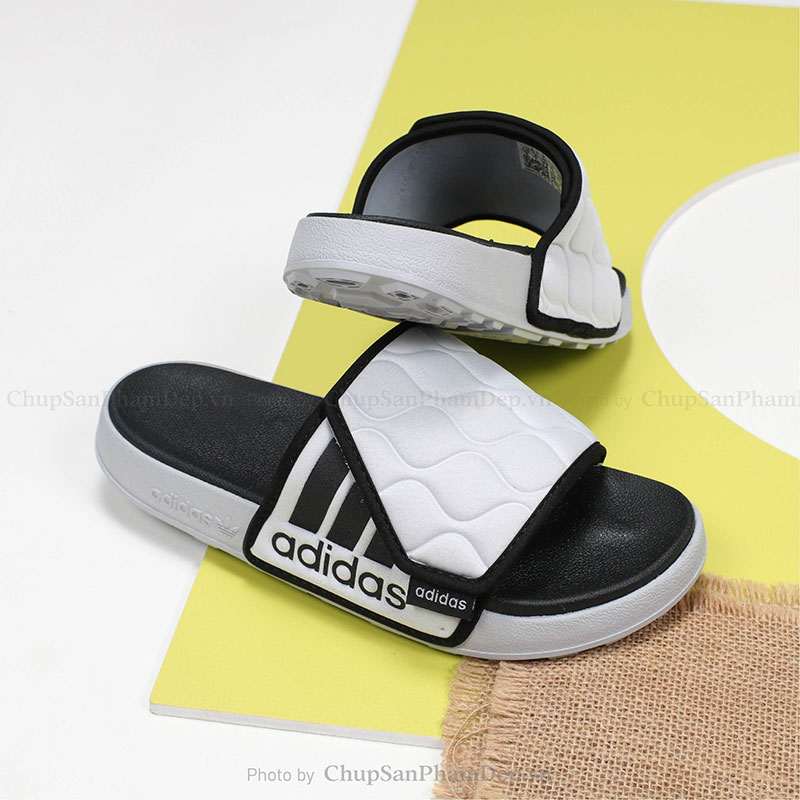 Dép Quai Ngang Dán Xé Adidas Hoa Văn 3D Chất Lượng Cao