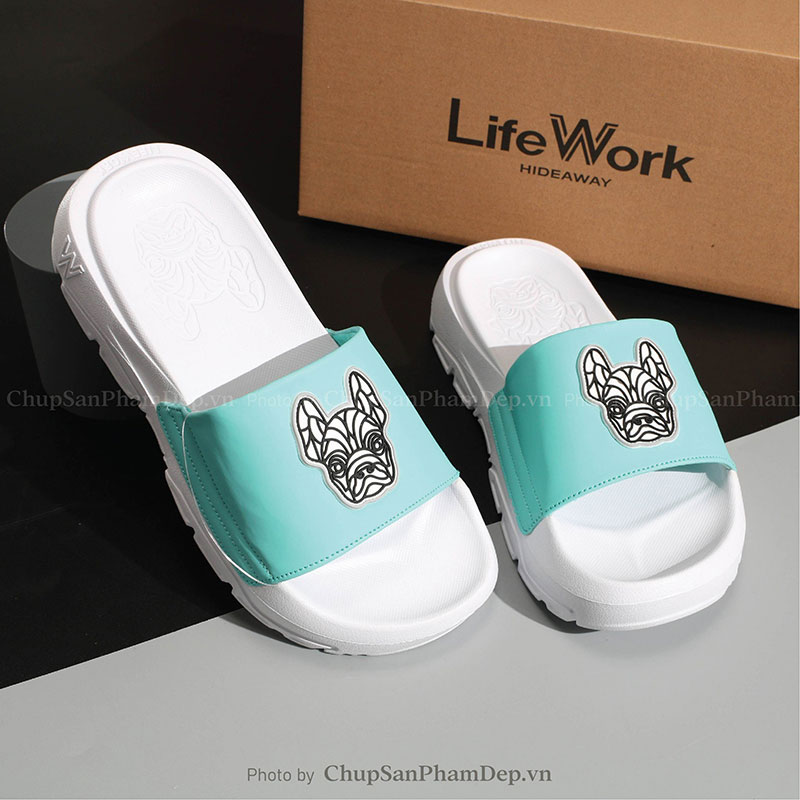 Dép Quai Ngang Logo LifeWork Basic Hiện Đại