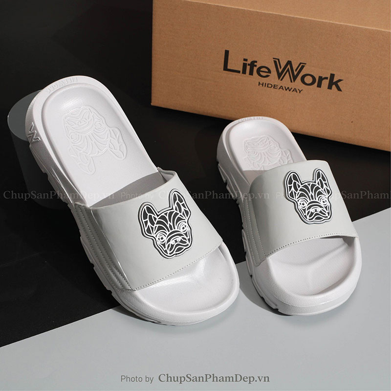 Dép Quai Ngang Logo LifeWork Basic Hiện Đại