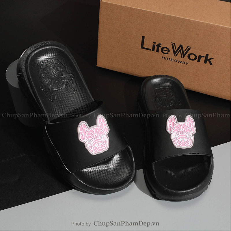 Dép Quai Ngang Logo LifeWork Basic Hiện Đại