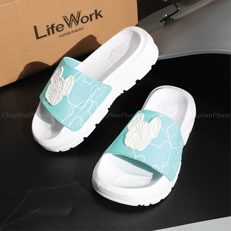 Dép Quai Ngang Logo LifeWork Màu Nổi Bật