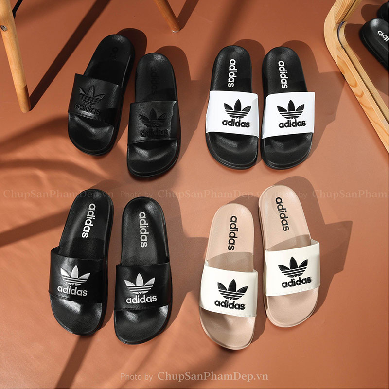 Dép Quai Úp Logo Adidas Thêu Sắc Nét