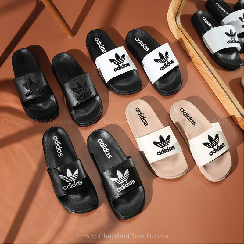 Dép Quai Úp Logo Adidas Thêu Sắc Nét